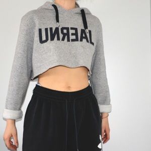 UNREAL H&M cropped hoodie